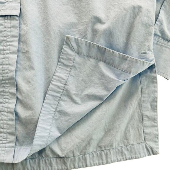 BROCHU WALKER The Lea Popover Shirt Size Medium Oxford Blue Relaxed Fit - Picture 7 of 10